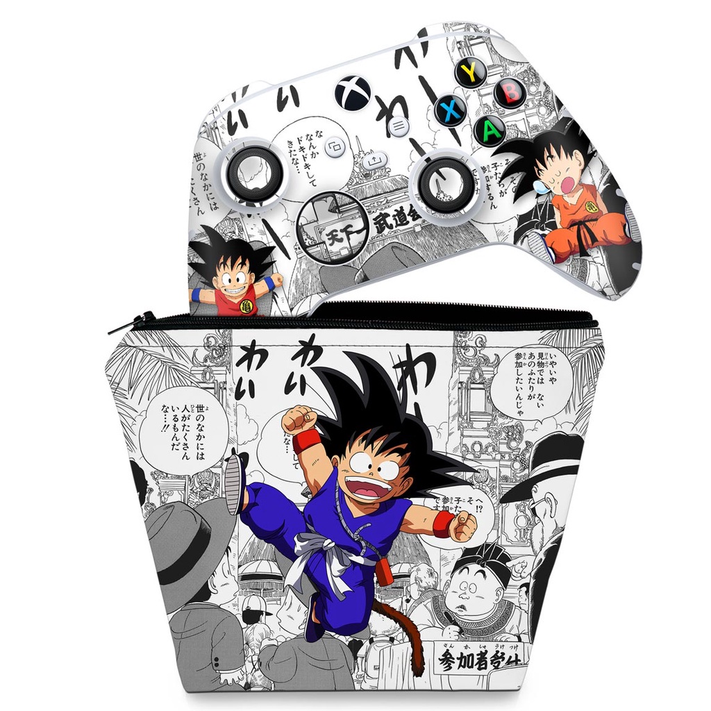 Capa Case e Skin Adesivo Xbox Series S X Controle - Dragon Ball