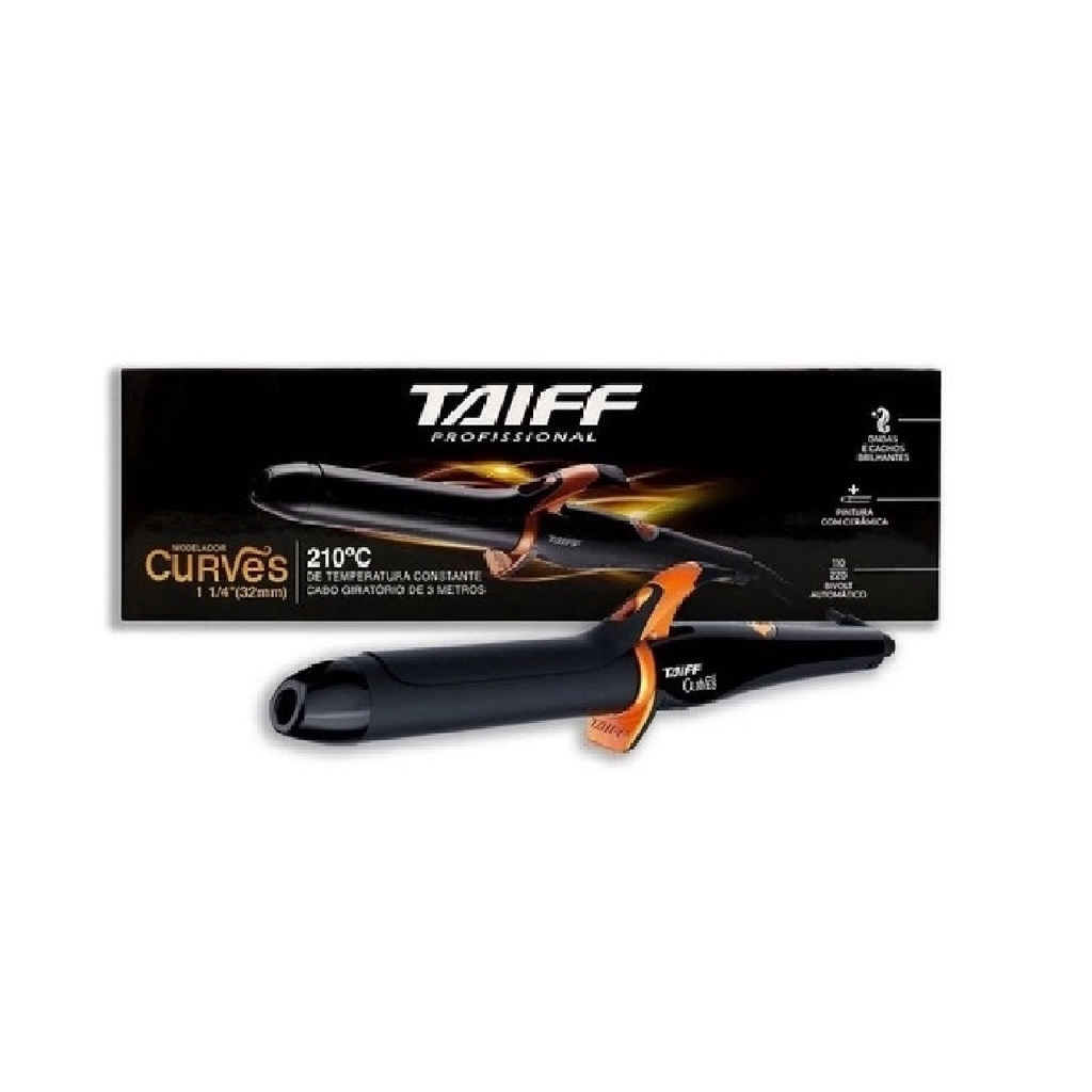 Taiff Modelador De Cachos Curves 1 1/4'' 32mm 210ºc - Bivolt