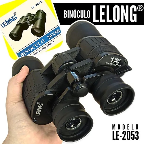 Binóculo Profissional Le-2053 Preto Lelong Longo Alcance