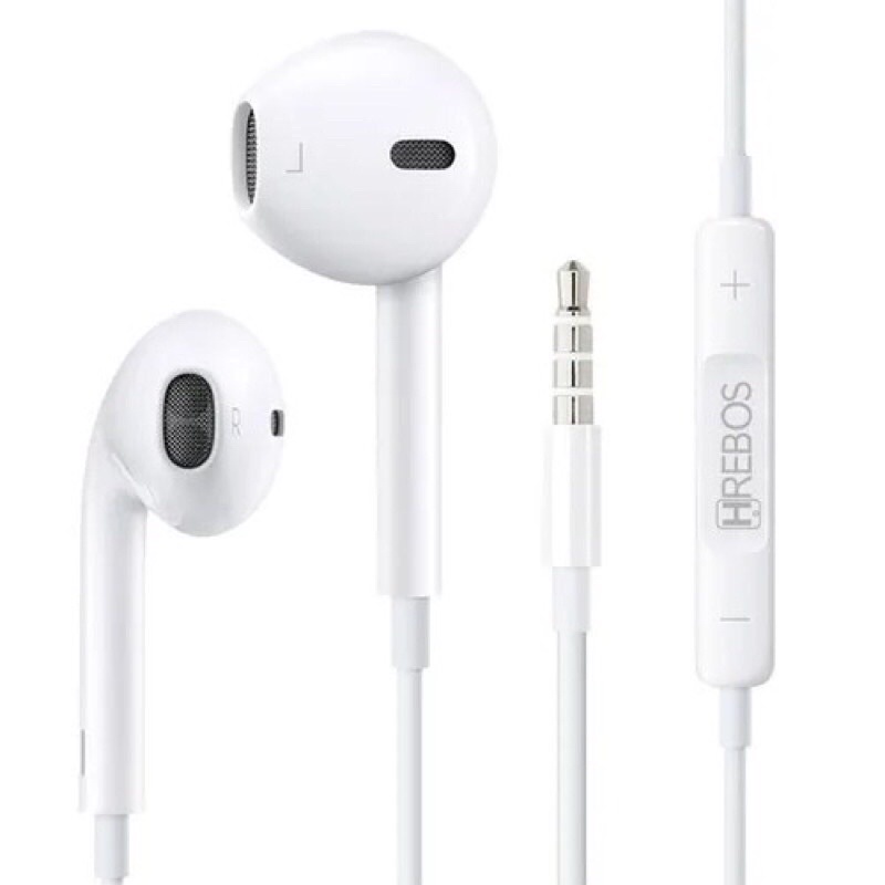 Fone de Ouvido original HRebos compatível com Apple, Samsung, Lg, Asus, Motorola