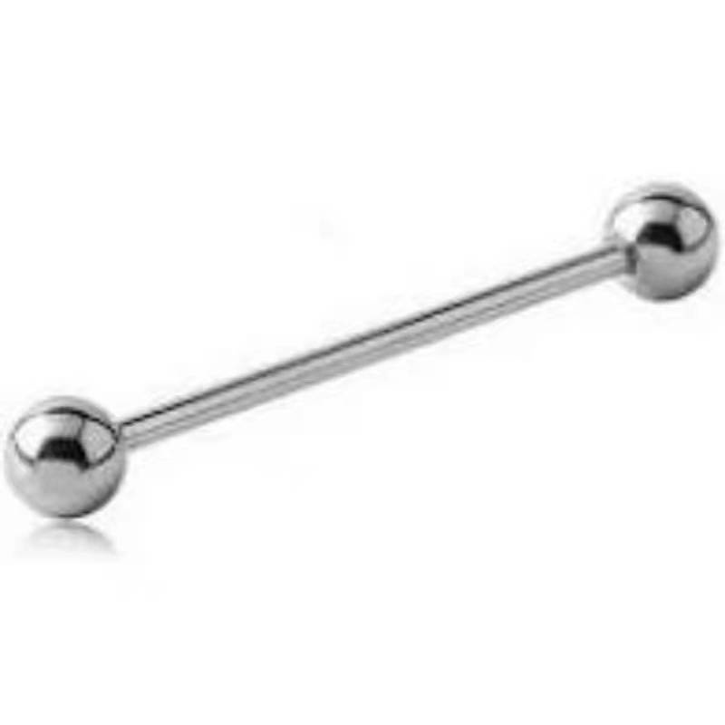 Piercing Lingua Barbell Aço inoxidavel Cirúrgico Prata 19mm - Unidade em Oferta na Shopee