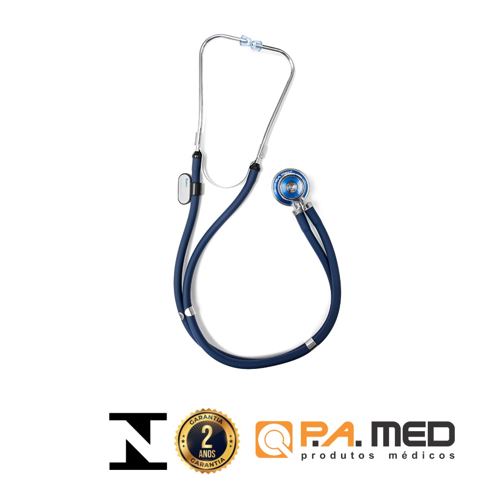 Estetoscópio Azul Rappaport P.A.Med  2 Anos Garantia