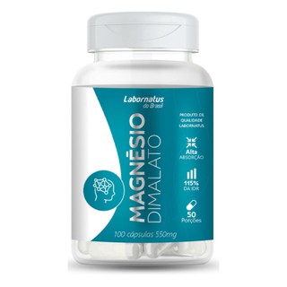 MAGNÉSIO DIMALATO Original e Concentrado 550mg - 100 Cápsulas - Labornatus do Brasil