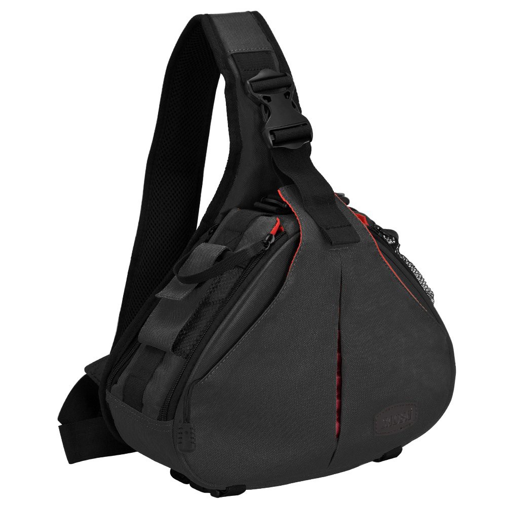 Bolsa Tipo Estilingue Para Câmera Profissional Com Estojo De Lente À Prova De Choque , Capa De Chuva , Inserções Modular