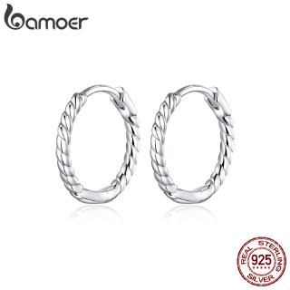 Brinco Bamoer Geométrico Clip Prata 925