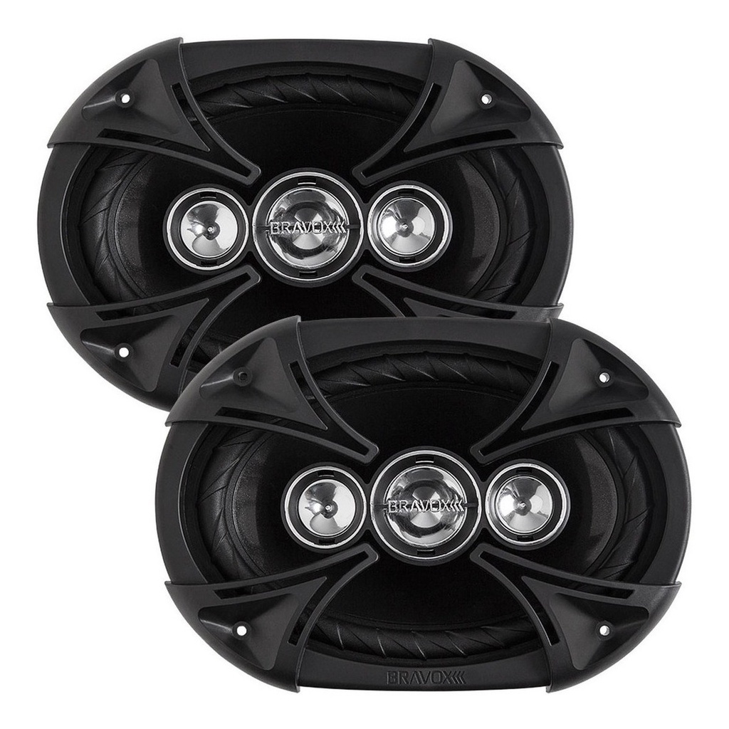 Par De Alto Falantes 6x9 Quadriaxial Bravox B4x 69bk 220wrms em Oferta na Shopee