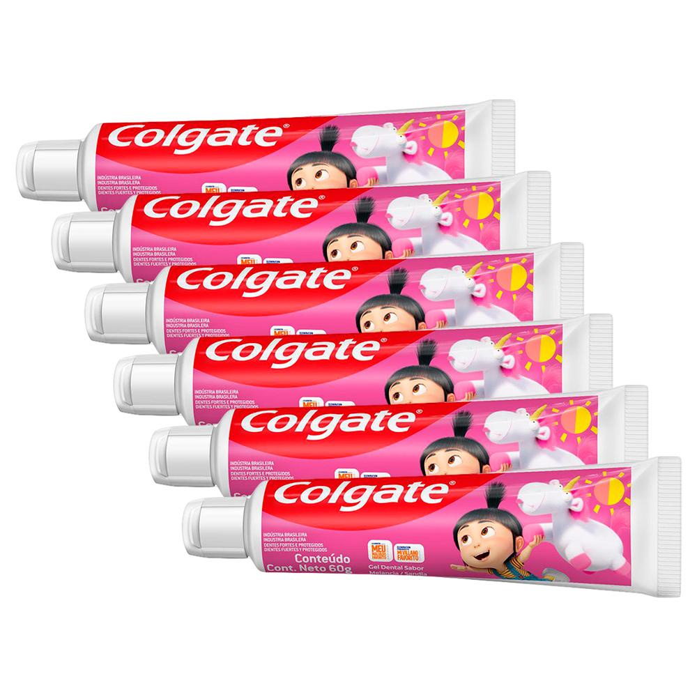 Kit 6 Creme Dental Infantil Colgate Smiles Agnes 60g	