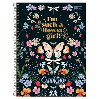 Caderno espiral capa dura universitário 1x1 80 folhas Capricho 4 Tilibra