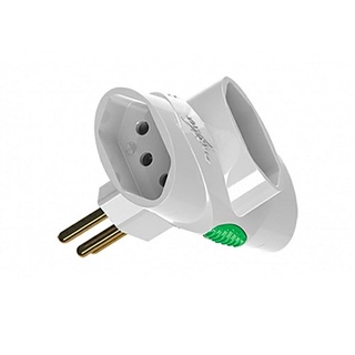 Plug Adaptador De Tomada Benjamin 3 Saídas 10A 250V 2P+T Branco Daneva