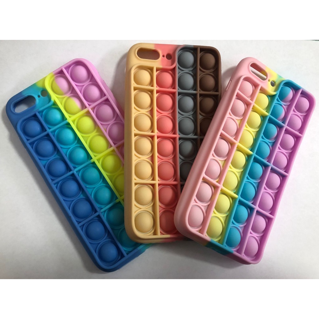 Capa de Silicone Pop It Colorido para IPhone 7plus/8plus 7g/8g