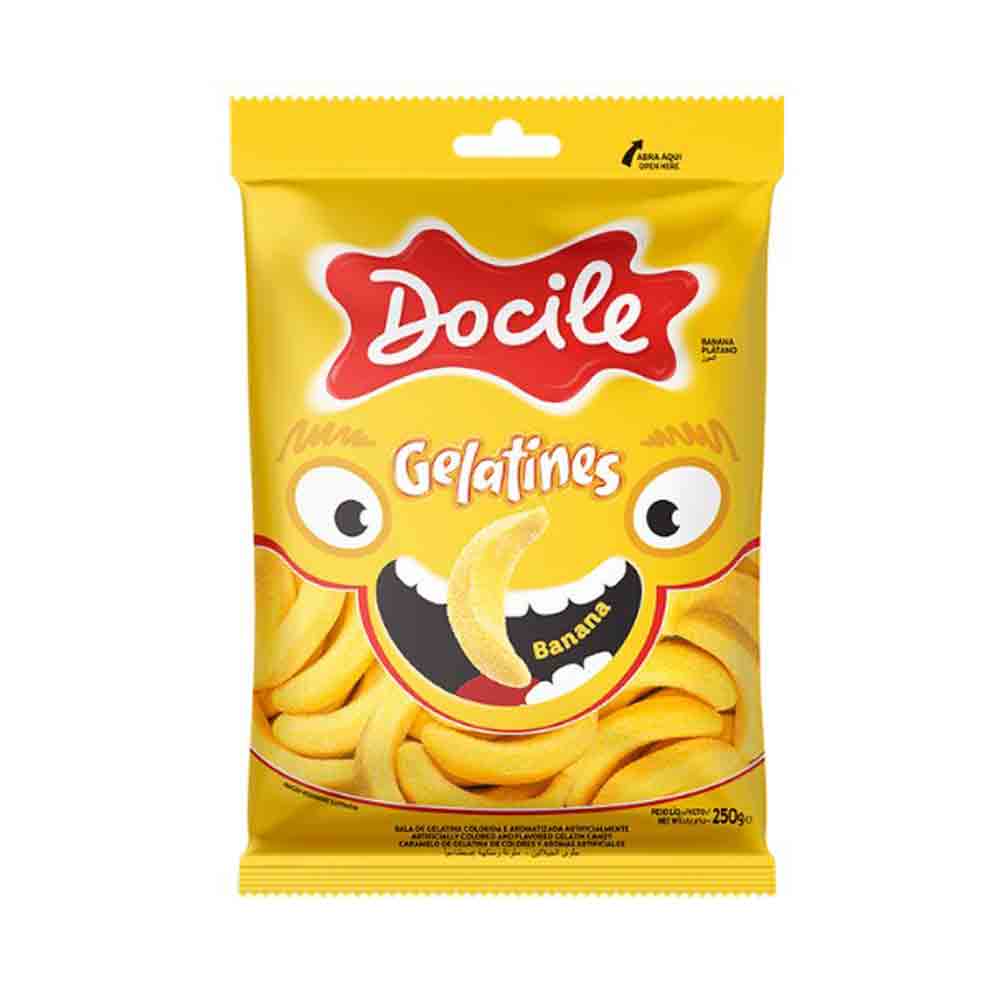 Bala de Gelatina Gummies Banana 250g - Docile