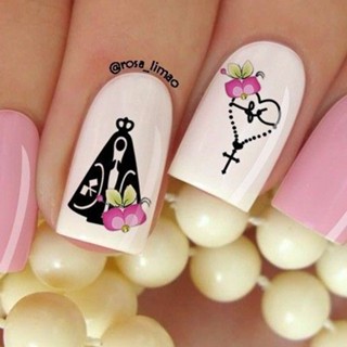 40 Películas adesivos de unha  NOSSA SENHORA 10 cartelas com 2 pares em Oferta na Shopee