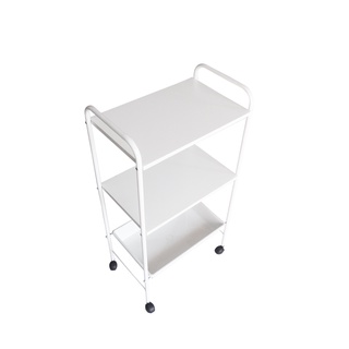 Carrinho Auxiliar Estética 2 Tampos 1 Bandejas Branco