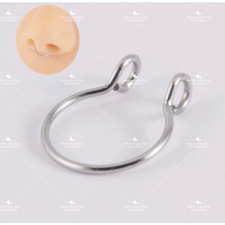 Piercing Fake Argola 2 Septo nasal falso aço inox unissex