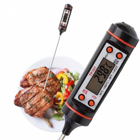 Termômetro Culinario Digital Alimento Comida Bebida Espeto, No Brasil