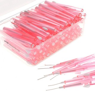 Escova de limpeza interdental 60X Escova de dentes ultrafina suave push-pull para higiene oral