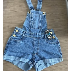 macaquinho jeans com lycra