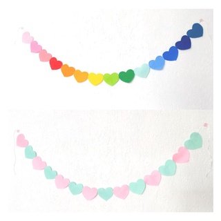 Varalzinho Decorativo Estilo Tumblr Coraçãozinhos / Varal Para Berço / Varal Decoração Quarto Infantil e Bebê