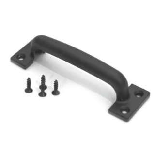 Puxador Alça 04 Furos Preto 120mm Sobrepor 01 Unid+paraf em Oferta na Shopee