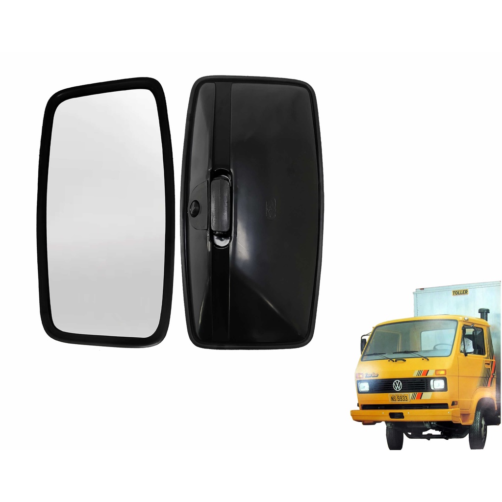 Espelho Retrovisor Universal 32x20 Adaptação Caminhão Vw 690 790 7100 7110 8140 8100 Agrale