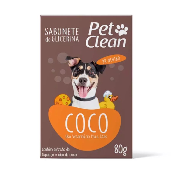 Sabonete Glicerina Pet Clean PetClean Pet Cães Cachorro Gato