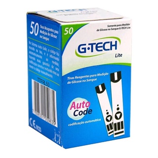 Tira Para Medir Glicose Gtech Lite 50 Un em Oferta na Shopee