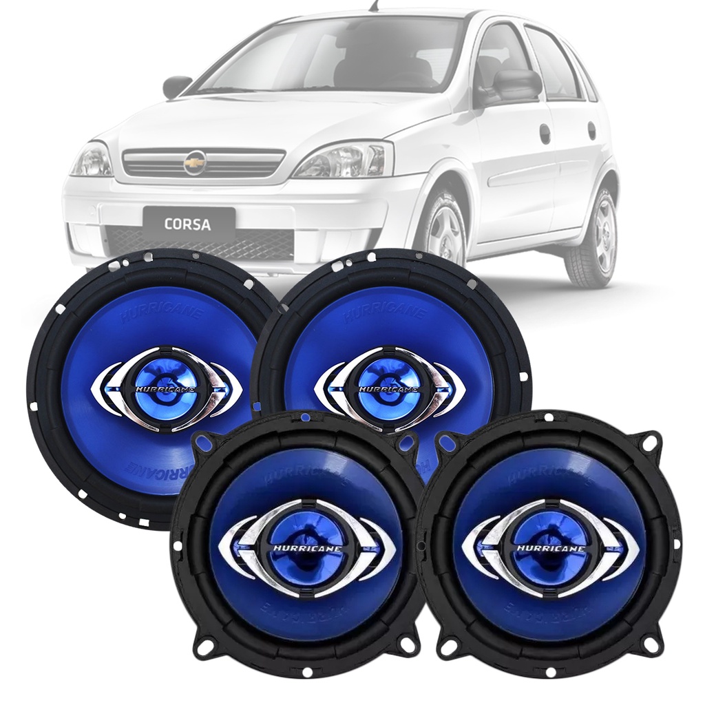 Alto Falante Automotivo 4 Hurricane Frente Trás Gm Corsa em Oferta na Shopee