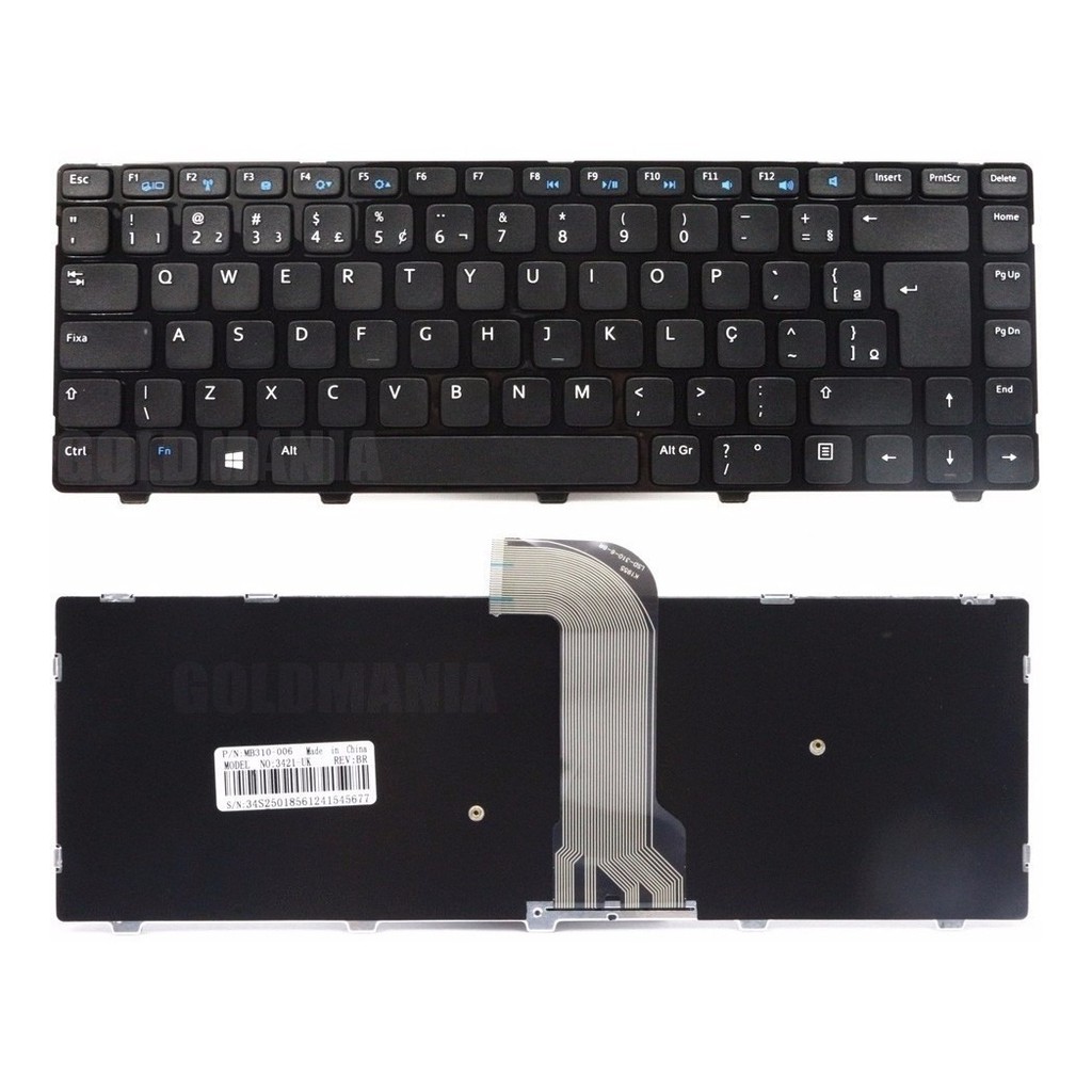 Teclado Para Dell Inspiron 14r-5437-a40 14r-5437-a20 Com Ç