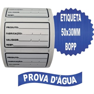 3.000 Etiqueta Validade Congelamento Bopp em Oferta na Shopee
