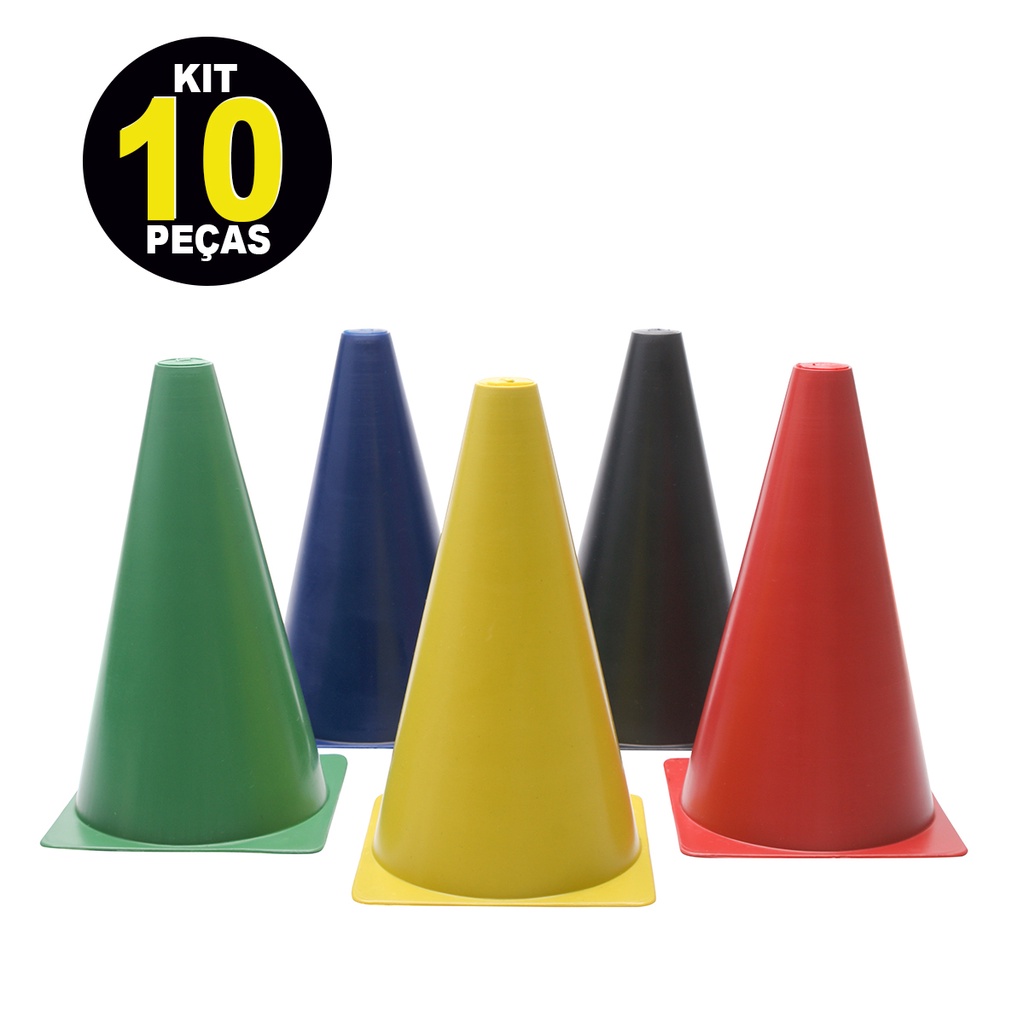 Kit Cone Agilidade Treinamento Funcional Esportivo Academia Crossfit kit c/ 10