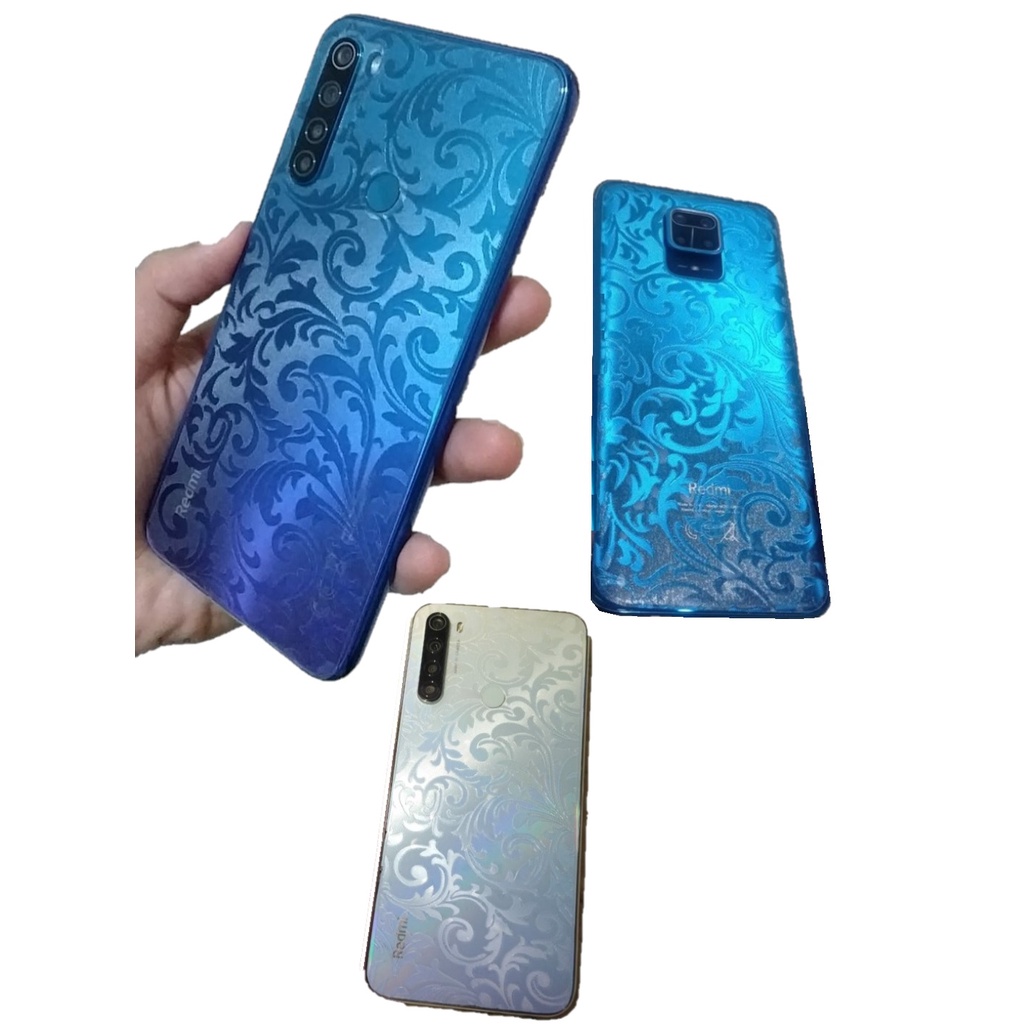 Película Protetora Traseira Floral Xiaomi Redmi 5A / 5 Plus / 6A / Note 7 / 9S / Mi A2 lite / Mi 9  Skin Verso Anti Risc
