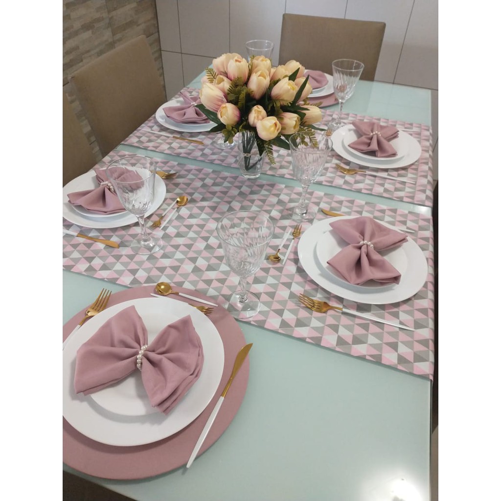 Kit 6 Jogo Americano Completo Decoração Supla Sousplat Suplat