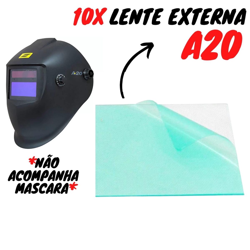 10 Lentes Externa para Máscara A20 - Esab