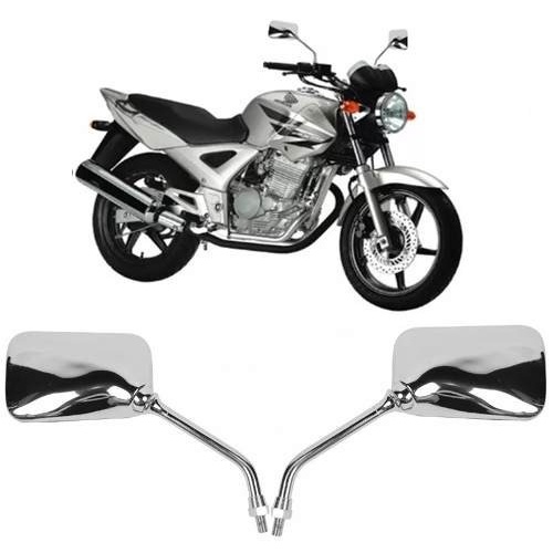 Retrovisor moto Cromado Modelo Honda Cbx 250 Twister cb 500 cb 300 Xre300 Cg 150