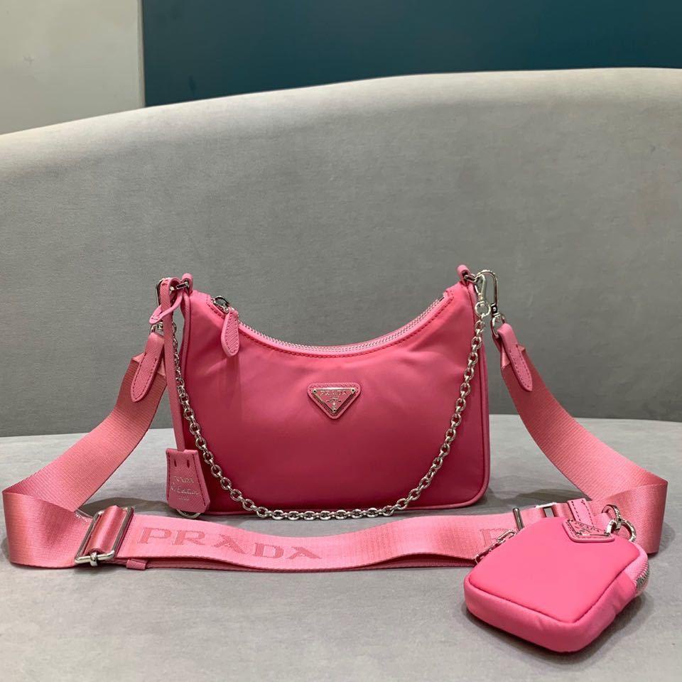 Bolsa Prada Nylon Re-Edition Rosa Pink 