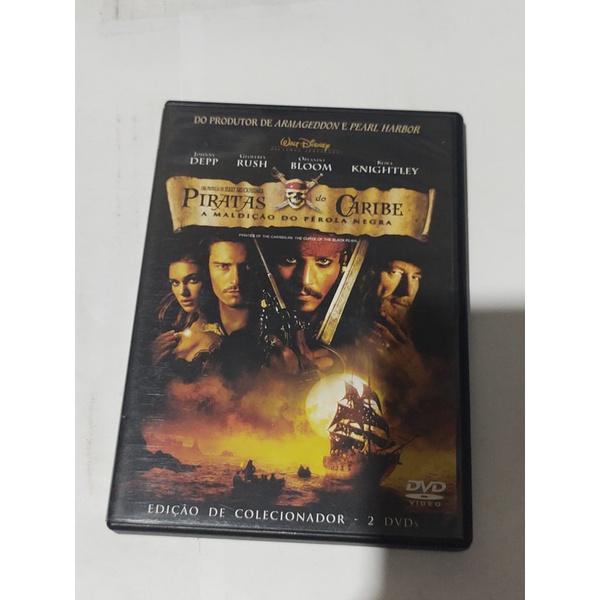 Dvd Piratas do Caribe A Maldição do Perola Negra Johnny Depp Duplo Otimo Estado