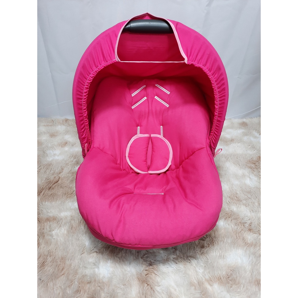 Capa para bebe Conforto com Capota e Protetor de cinto Pink liso