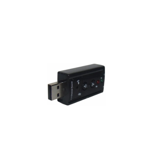 Placa de Som USB 7.1 Adaptador Com Entrada de Fone e Microfone P2