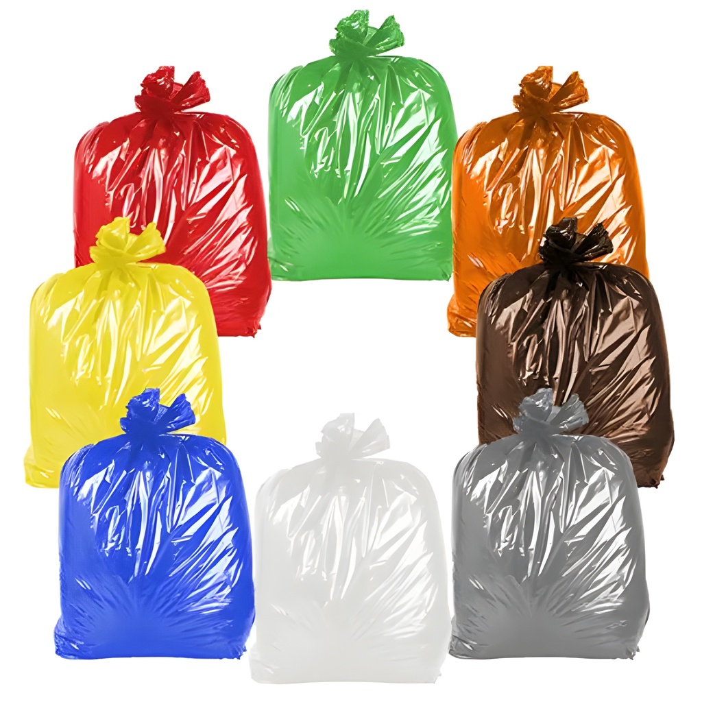 Saco de lixo 60 Litros Colorido 100 unidades Escolha a cor sacos para coleta seletiva