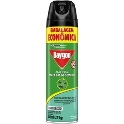 Inseticida Aerossol Baygon Ação Total com Óleo de Eucalipto 360ml Embalagem Econômica