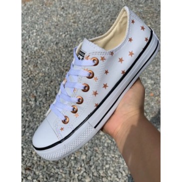 all star branco decorado