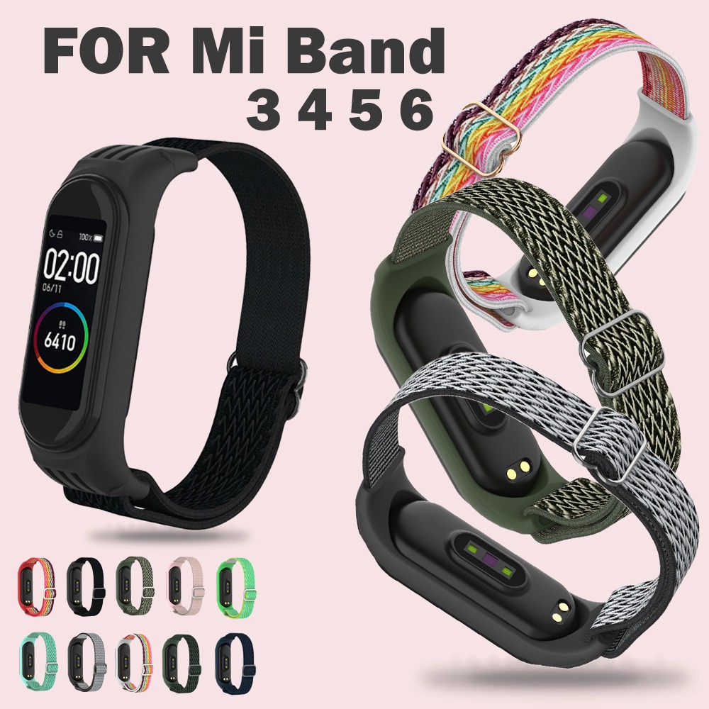Xiaomi Mi Band 3 / 4 / 5 / 6 Soft Nylon Strap Replacement Wristband [Ready Stock]