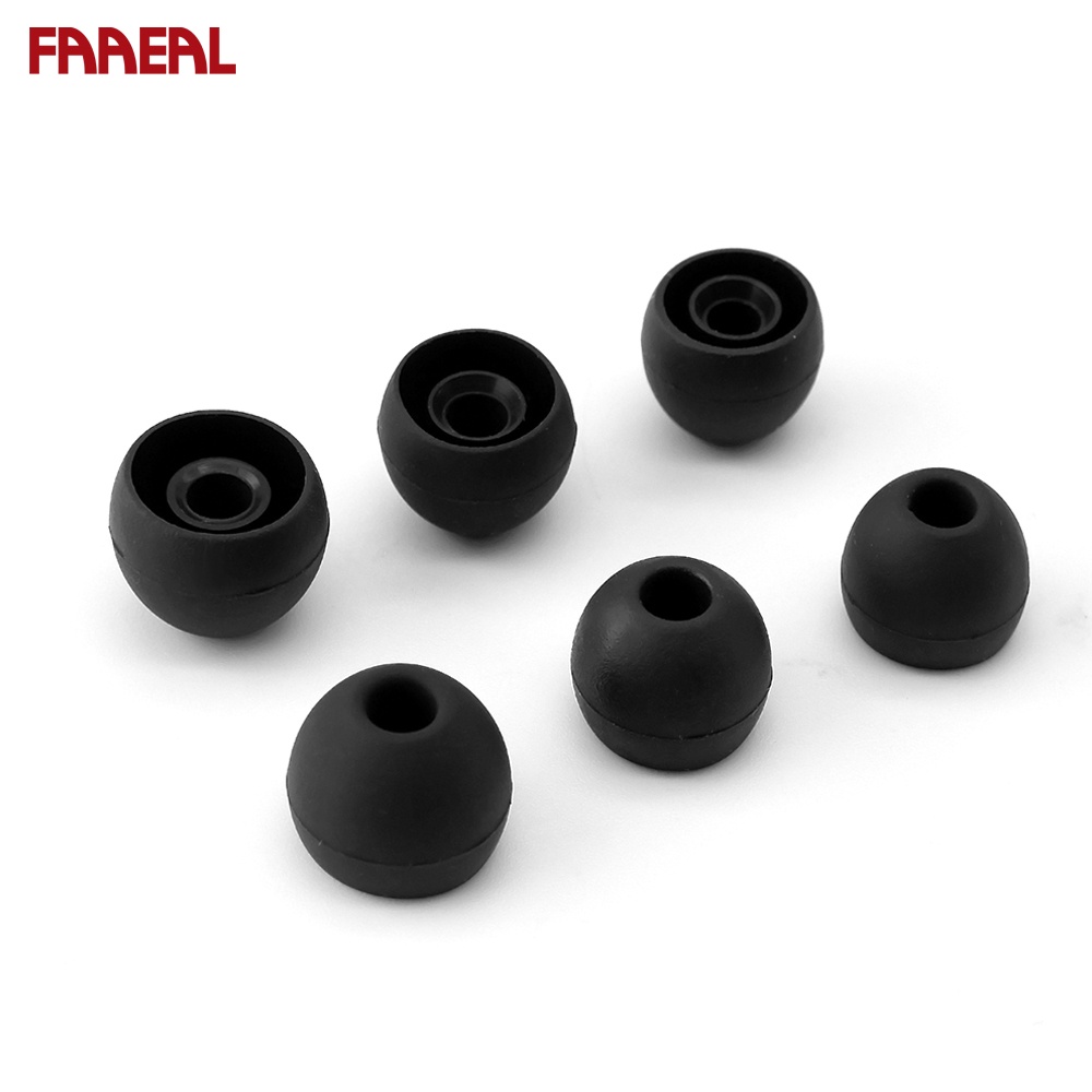 FAAEAL Eartips 3 Pares (6 Unidades) Lms In Ear tips Fones De Ouvido Fone Silicone Pontas Sleev Para KZ ZSN EDX ZEX PRO U