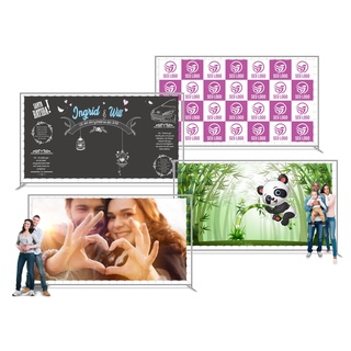 Painel de Festa  de 150 x 120 cm (1,5 x 1,2 m) Personalizado em Lona Fosca c/ Impressão Digital de Alta Resolução