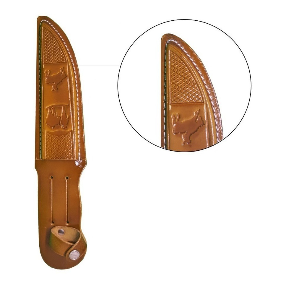 Bainha Artesanal Para Faca Em Couro Legítimo Super Proteção