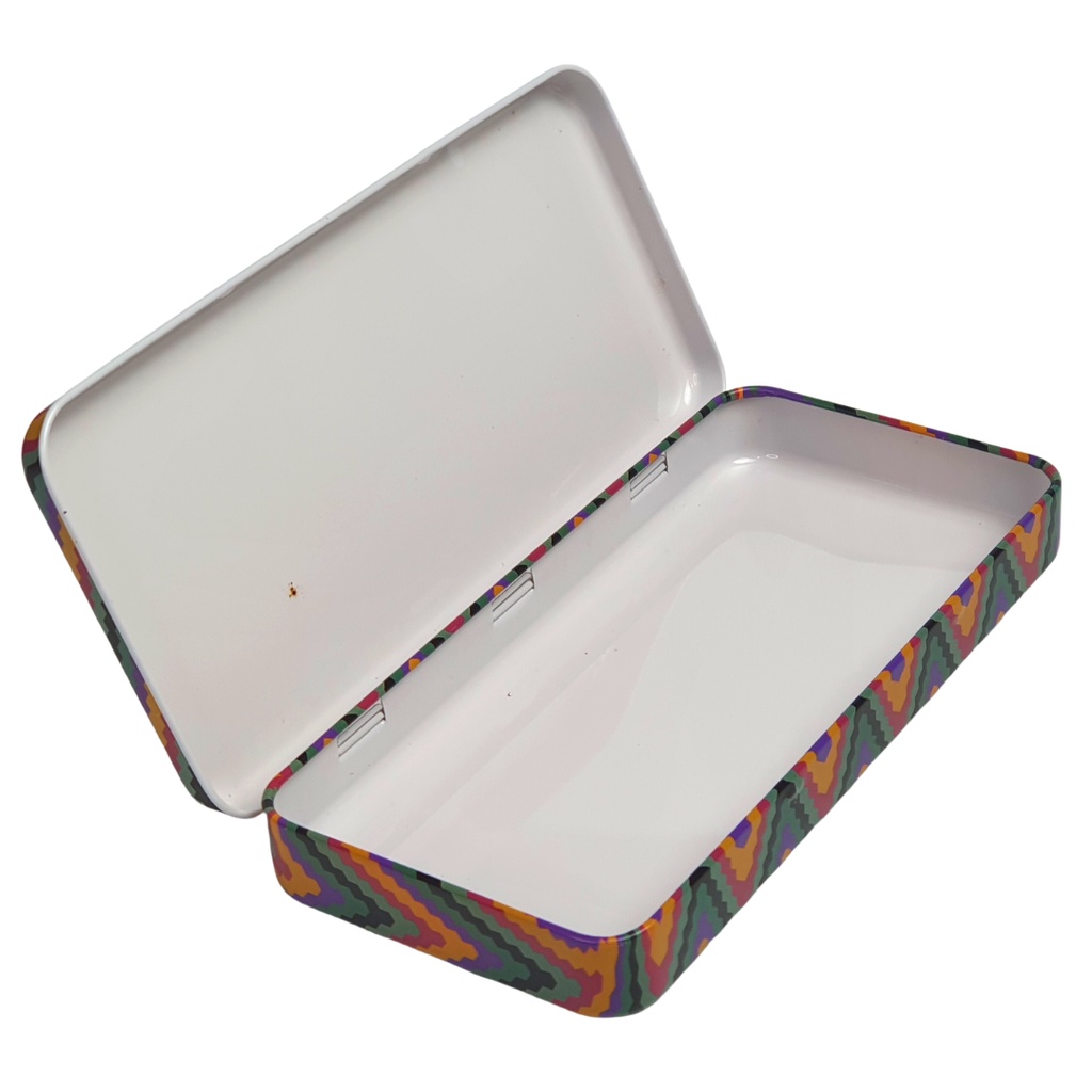 Estojo De Lata Para 24 Lapis Escolar Giz de Cera Pinceis de Pintura Maquiagem Looney Tunes — imagem 2 de 2