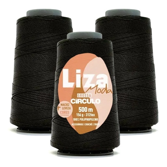 Linha Liza Moda Grossa Fio 2 Circulo 500m 312 TEX Trança Cabelo Box Braids Crochê Tricô Artesanato em Oferta na Shopee