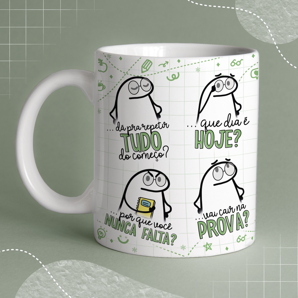 Caneca Xícara Flork Meme Frases Engraçadas/promoção