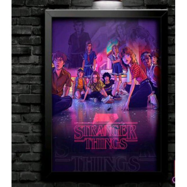 Quadro Decorativo Stranger Things - Series - Dustin - Will - Mike - Netflix - Adolescentes - Decoraçao Para Quarto -