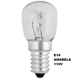Lâmpada 15w 110v Bocal E14 Padrão Tu25 Amarela Branco Morno 3500k (kelvin) Incandescente para AQUÁRIO